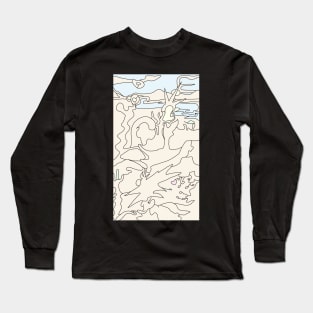 Deserted Desert  - Colored Long Sleeve T-Shirt